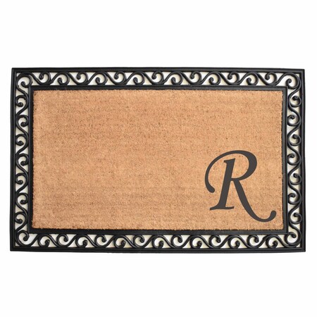Monogram Door Mat, Coir, Black, Natural, 30 in W x 48 in L